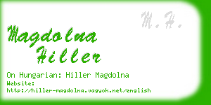 magdolna hiller business card
